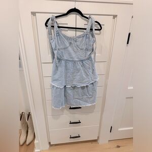 American Eagle ruffle denim dress size M, Never Worn